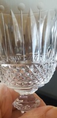 St Louis Crystal Wine Stems Tommy Pattern 5.5 inch Set of 3