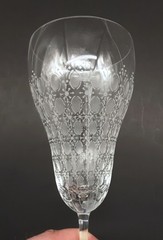SET 4 ROSENTHAL Crystal ROMANCE II MOTIF Etched 7 5/8″ Water Goblets Glasses #1