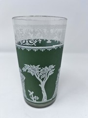 Jeannette Hellenic Wedgwood Green Roman/ Grecian 8 Oz Tumbler 5” High