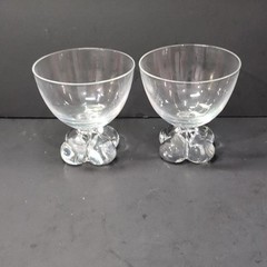 Tiffin Franciscan Du Jour Champagne Glasses, Set of 2, Vintage Sherbet Glassware
