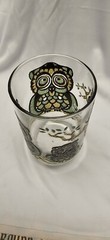 1 MCM Owl Family In A Tree Design Glassware By Libbey 4 1/2″