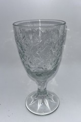 Princess House Fantasia Water Goblet Replacement Glass Floral Pattern EUC