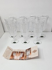 Set Of 7 Shannon Crystal Sutton Place Iced Beverage Glasses 15 Oz Missing 1