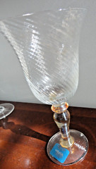 MIKASA CRYSTAL IMPERIAL GOLD GOBLET 2 WINE GLASSES 6 OZ AND 10 OZ