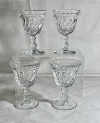 4 Fostoria Crystal Colony 4 1/4″ 3 1/2 oz. Wine Stems