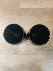 Vintage Libbey Black Amethyst Champange /Wine Glasses. Set Of Two