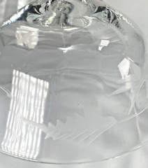 Pretty Crystal Etched Optical Wine Glasses 5 3/4″ with a 6oz Capacity