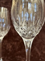 Set Of 4 Waterford 7 3/8″ LISMORE pattern Stemmed Wine Glasses