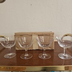 Fidelity by Gorham CrystalChampagne Tall Sherbet set of 4 *Read*