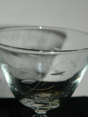 Vtg MCM Libbey Glass Windswept Champagne Cocktail Etched Prism Stem Lot of 4 EUC