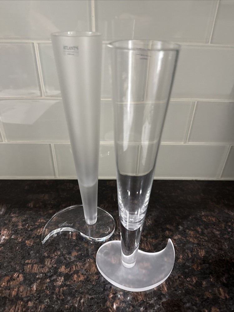 Atlantis Crystal Champagne Flutes New In Box