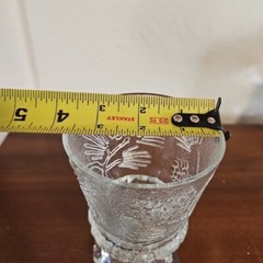 Vintage Indiana Glass Ponderosa Pine Cone Tree Footed Goblet 6″