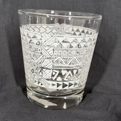 Libbey 1 Tiki Kahiko Rocks Glass, White 13-ounce Tiki Bar Lounge Drink