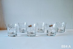 Set 6 Bohemian Handmade Crystal Czech Republic Barware Glasses 8.5 Fl Oz (9.1)