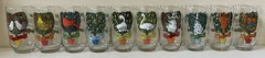 MCM Set 10 Anchor Hocking TWELVE DAYS OF CHRISTMAS Decals Tumblers 5″ EXCELLENT