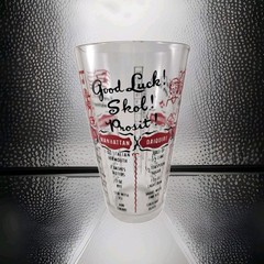 Vintage Federal Glass Cocktail Mixer Tumbler Six Drink Recipes Martini Manhattan