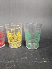 Hazel Atlas Nursery Rhyme Drinking Glasses 1940’s, Set of 8