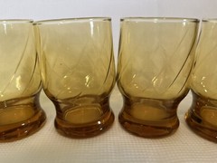 Libby￼ Amber Juice Glasses Swirl, Set Of 4