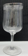 Two Lenox Crystal Moonspun Platinum Wine Goblets Fine crystal stemware