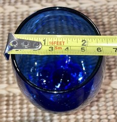 RARE VINTAGE COBALT BLUE STEMMED Possibly Libbey WINE Water Glass Goblet