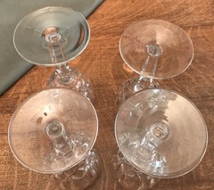 4 WATERFORD CRYSTAL KILDARE CLARET WINE GLASSES GLASS