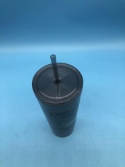Starbucks EPCOT Disney Mickey Mouse Gray Tumbler 12.5 Oz Lid Straw Souvenir