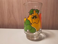 Vintage Nancy Lynn Kitchen Juice Glass Anthropomorphic Kitsch 4″