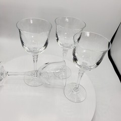 Kirkland by Towle Cut Crystal Stemware. Wine Set Of 4 Discontinued 7 1/4”H