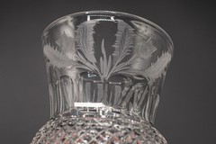 Edinburgh Crystal Thistle Whiskey Glass Tumbler SIGNED 3 1/4″ – FREE USA SHIP