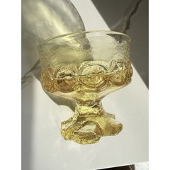Vintage Tiffin Franciscan Madeira Cornsilk Yellow Goblet Champagne Sherbet Glass