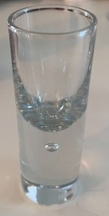 Kosta Boda Pippi Controlled Bubble Heavy Clear Cylinder Shot Glass Set of 2 1982