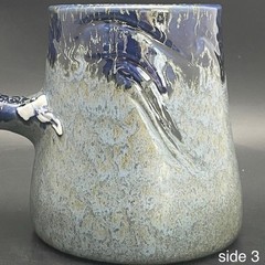 Clayfish Ceramics Wylie 2pc Whale Tail His & Hers Stoneware Mugs 1979-89 USA