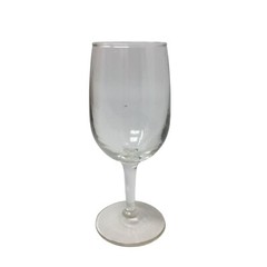 Vintage Clear Glass Wine Glass- about 6″ tall