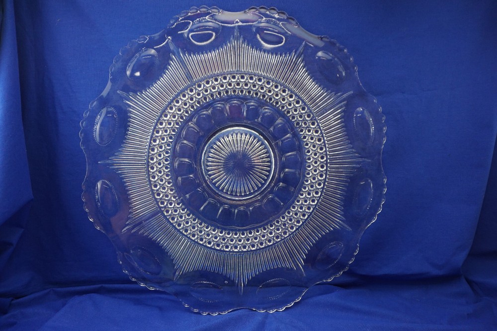 Tiffin Bullseye / US Glass Manhattan Torte Plate, Punch Bowl Underplate 22 (S33)