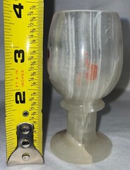 Onyx Alabaster Unique Set Of 5 Small Goblets 3.75″ Multi-Color