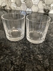 Dansk France Round Facette 4oz Whiskey Glass 2-5/8″ Set of 2 16 Panel