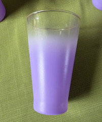 Vintage BLENDO «Atomic» Lavender Purple Six Glasses Frosted Pastel Colors