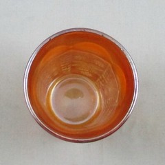 FENTON BUTTERFLY & BERRY MARIGOLD CARNIVAL GLASS TUMBLER
