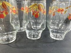 VTG Hall Autumn Leaf gold trimmed tumblers (set of 6) VGC