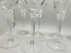 Set Of Eight Lennox Erica Crystal Water/Wine/Iced Tea 10 Ounce Glasses-Gold Rims