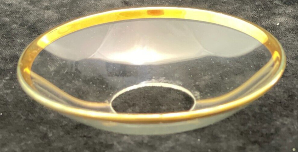 Vintage Crystal Boboche Candle Wax Cup Gold Trim Replacement