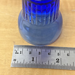 HAZEL ATLAS COBALT BLUE VERTICAL RIB SHOT GLASS SET OF 6