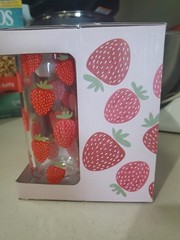 Fresh Picks Strawberry Cocktail Glasses 10 Oz Set Of 4 Drinking Glasses/Tumblers