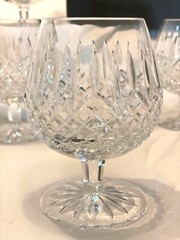 Waterford Crystal Ballybay Balloon Brandy Snifter Glass Footed Retired Set 4 VTG