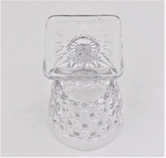 Mt Vernon Imperial Pressed Crystal Crisscross Diamond Square Base Goblet