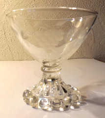 Standard Glass Champagne Tall Sherbet Grape Cut #3, Stem #736 Circa 1929
