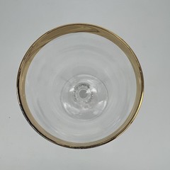 Set of 4 VTG Lenox Autumn Water Goblets – Crystal with Wide Gold Band –8 3/8″H
