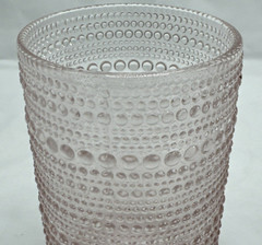 Set of 3 Jupiter Beaded Hobnail Rose Pink Highball Tumbler Drinking Glass