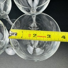 Set 4 Vintage Blefeld Crystal Swirlette Wine Water Glasses air twist swirl Stem