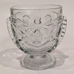 Vintage Tiki Two Faced Goblet Glass, Happy Sad Face, Cocktails Hawaiian 4.5″ Tap